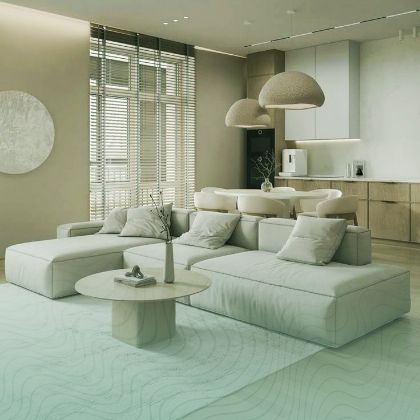 صورة لقسم غرفة المعيشه