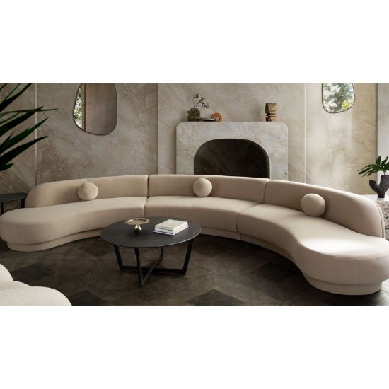 LussoCurve Set + Luxury Affordable Custom Living Room Sofa by Liqana – Saudi Arabia