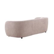 CocoonBouclé Sofa + Curved Bouclé Sofa with Solid Wood Frame + liqana