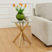 Zahr Table + glass side table + liqana