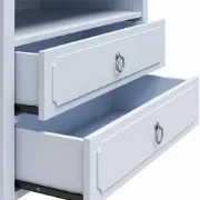 Elegant 2-Drawer Nightstand with Soft White Finish