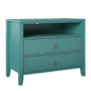 Elegant 2-Drawer Nightstand with Soft White Finish